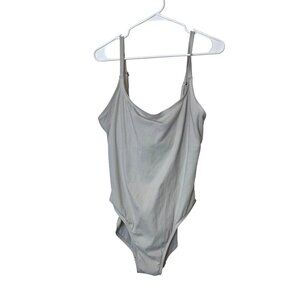 Andie Womens Ribbed One-Piece Swimsuit XXL Womens Ivory